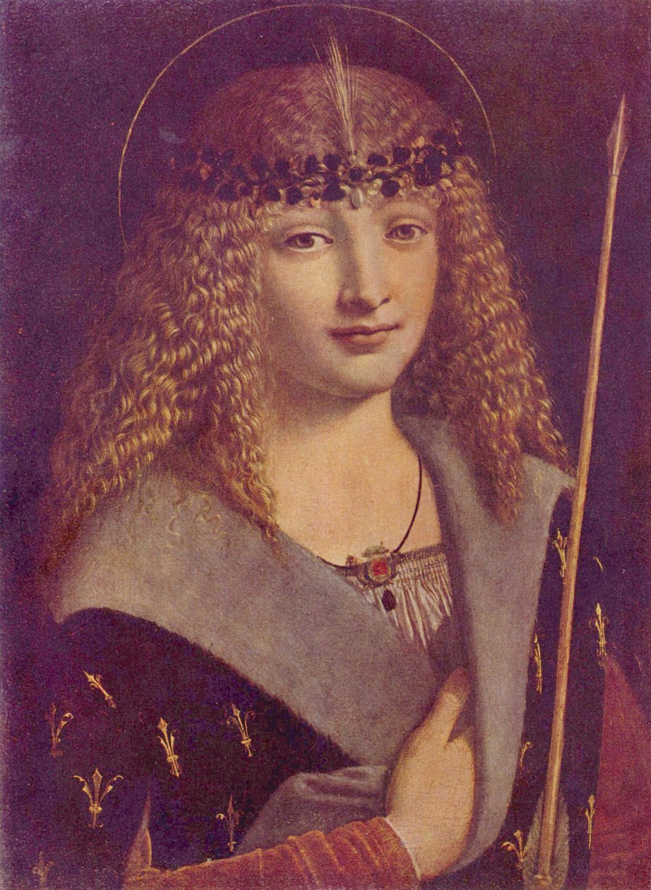 Portræt af en dreng som Sankt Sebastian af Giovanni Antonio Boltraffio