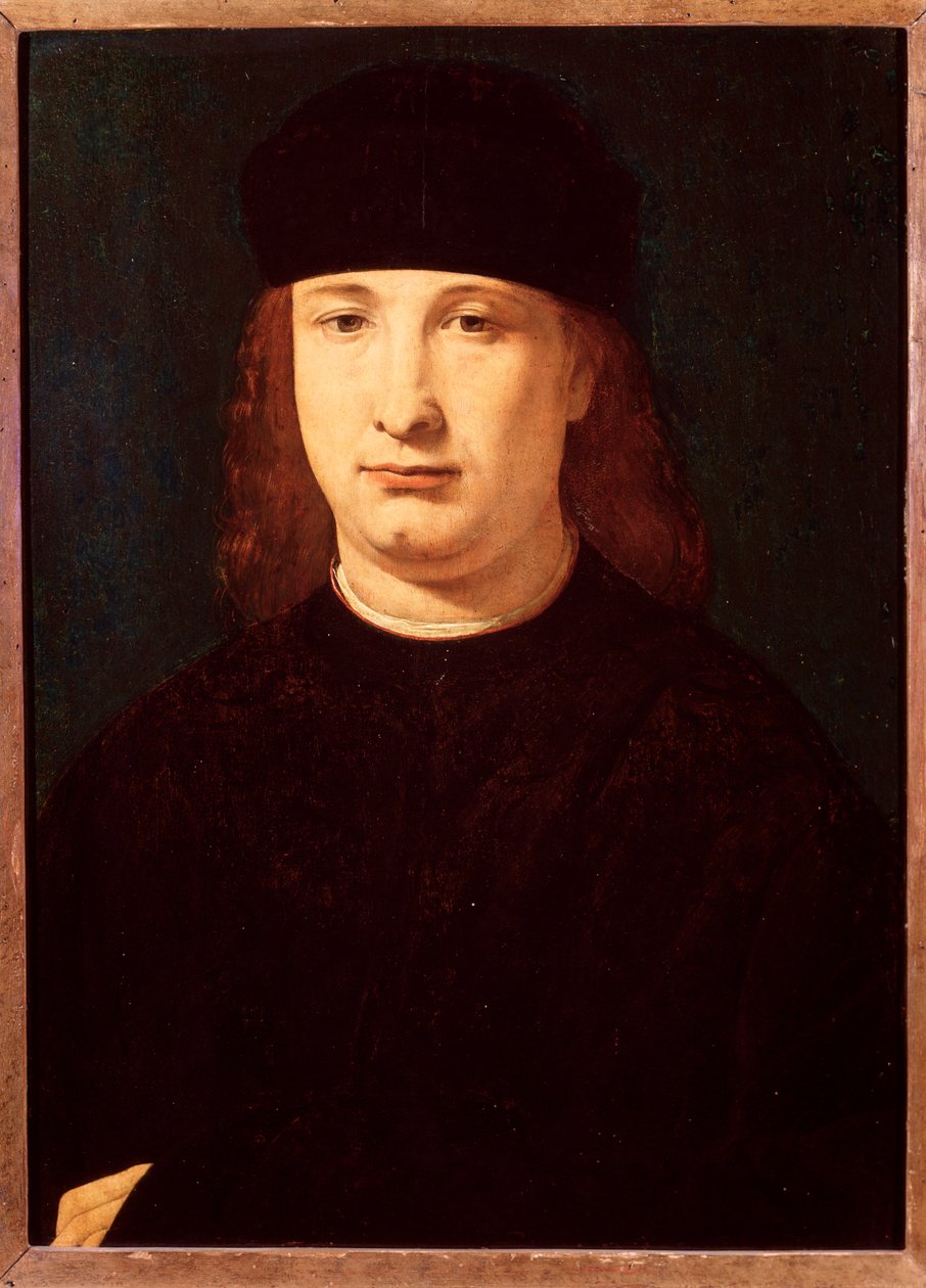 Portræt af den italienske digter Girolamo Casio (olie på træ, ca. 1500-1520) af Giovanni Antonio Boltraffio