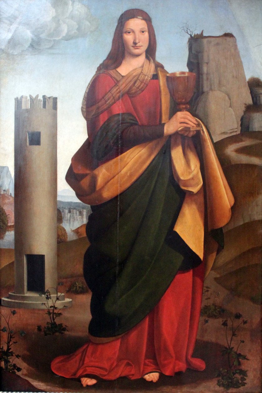 St Barbara af Giovanni Antonio Boltraffio