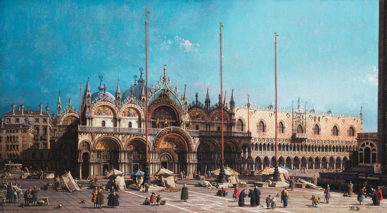 San Marco og Dogepaladset, Venedig, af Giovanni Antonio Canal