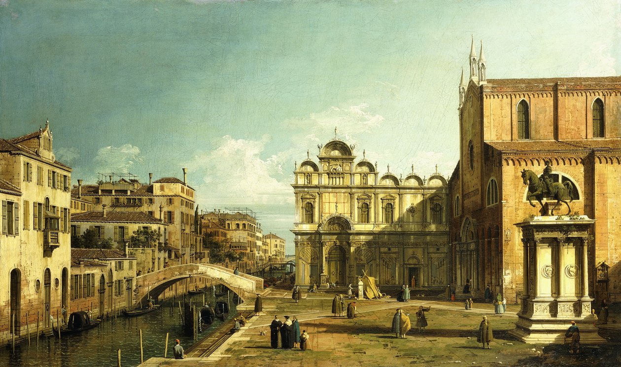 Campo Santi Giovanni e Paolo, Venedig, 1738-9 af Giovanni Antonio Canal