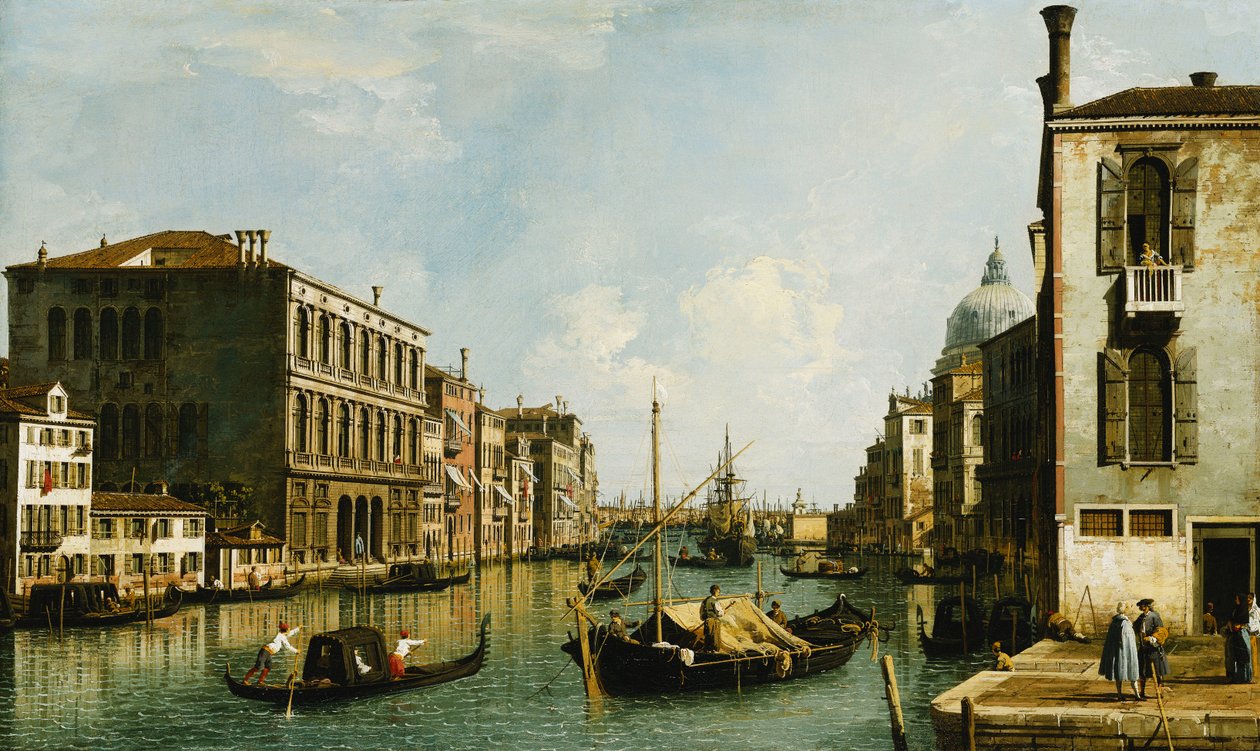 Canal Grande, Venedig, med udsigt mod øst fra Campo S. Vio, af Giovanni Antonio Canal