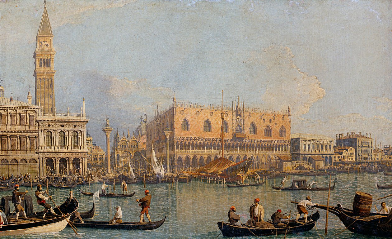 Udsigt over Dogespaladset i Venedig, før 1755 af Giovanni Antonio Canal