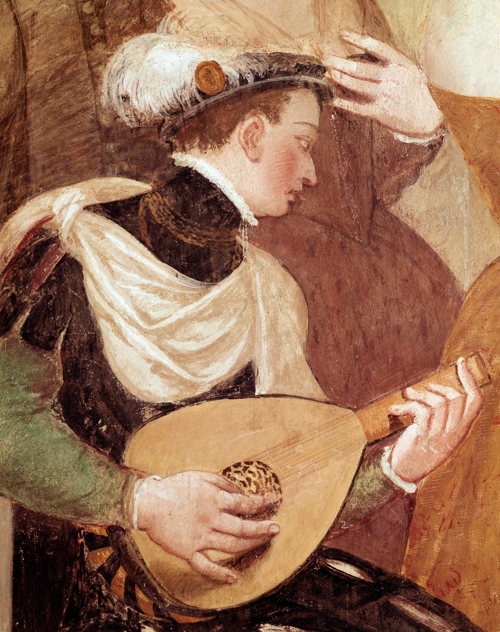 Danseinvitationer, detaljer (Fresco af Giovanni Antonio Fasolo