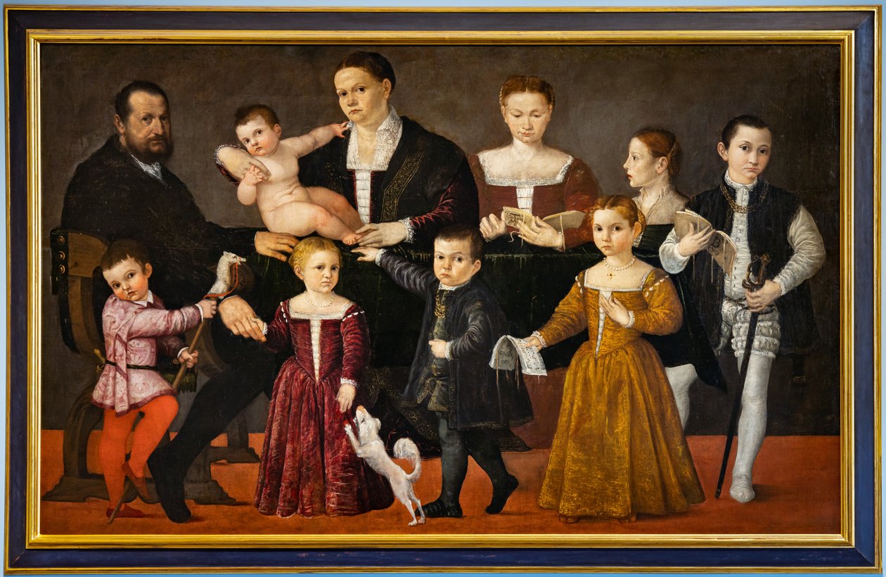 Portræt af familien Valmarana af Giovanni Antonio Fasolo