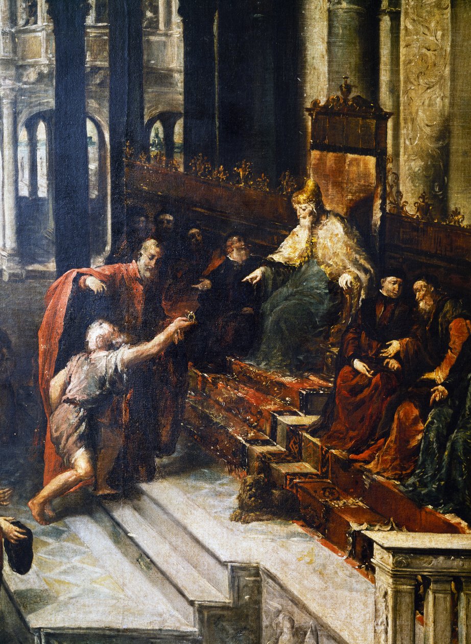 Fisker giver ringen til dogen af Venedig Bartolomeo Gradenigo af Giovanni Antonio Guardi