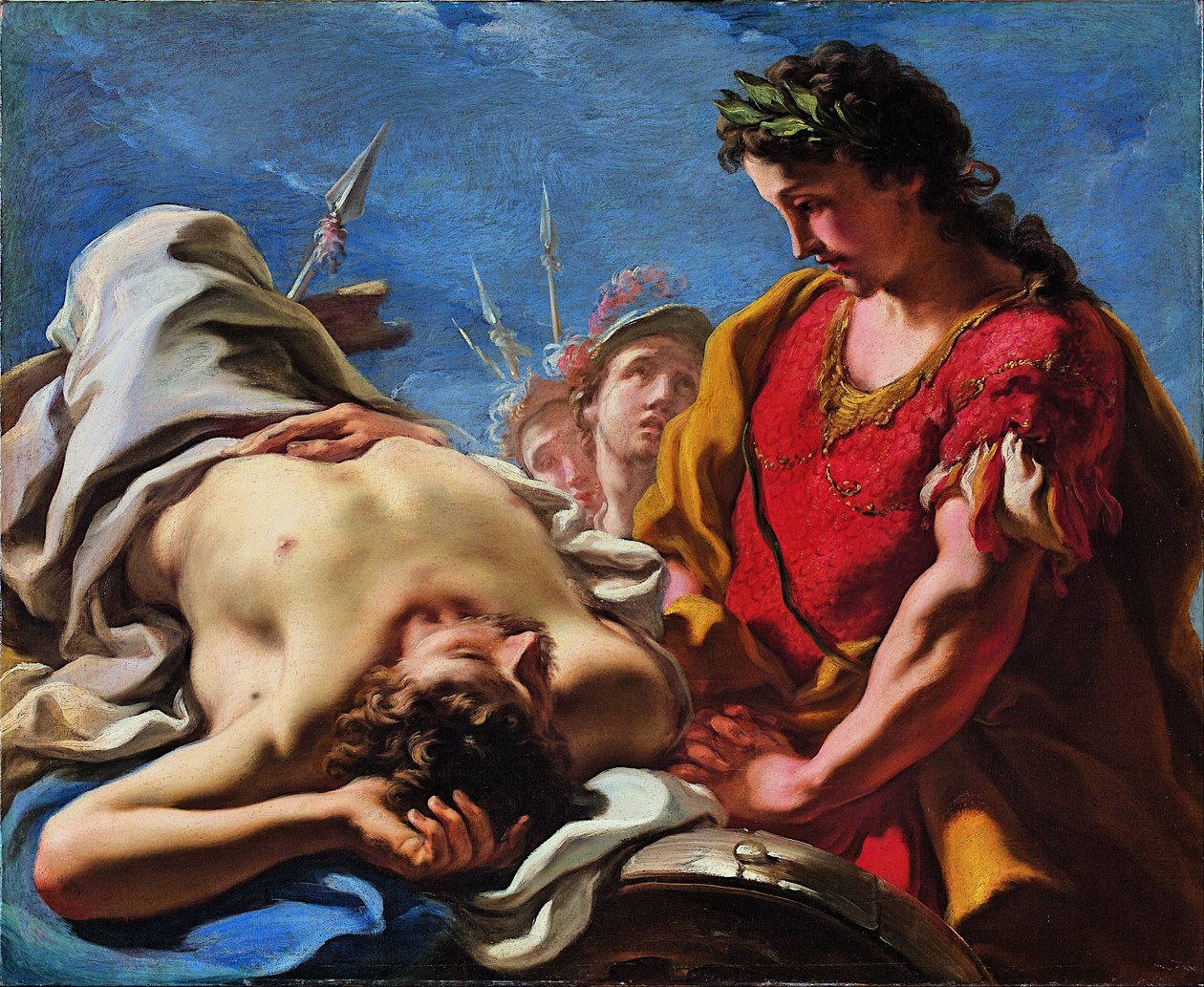 Alexander ved liget af den døde Darius af Giovanni Antonio Pellegrini