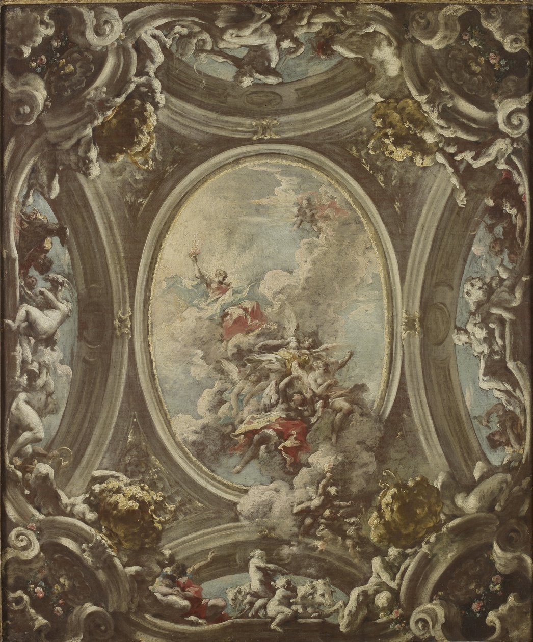 En allegori om daggry, 1736-37 af Giovanni Antonio Pellegrini