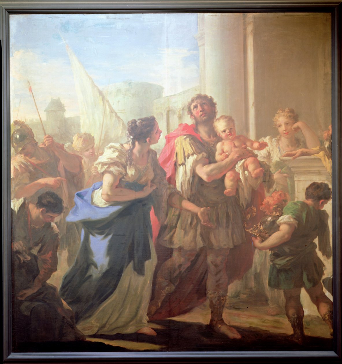 Hector og Andromache, ca. 1708-10 (olie på lærred) af Giovanni Antonio Pellegrini