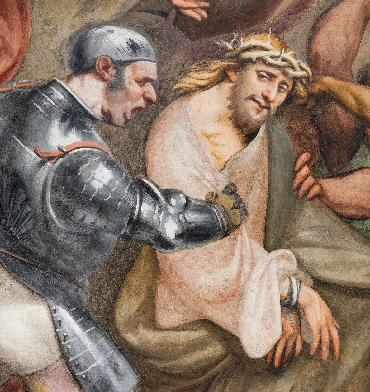 Central Aave, tredje spænd syd, klatre til Golgata, Il Pordenone af Giovanni Antonio Pordenone