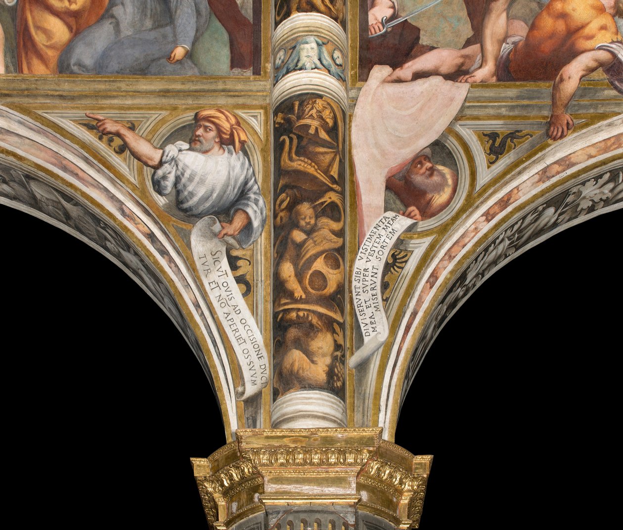 Central Nave, Plume First og Second Span South, IL Pordenone, buster med profeter af Giovanni Antonio Pordenone