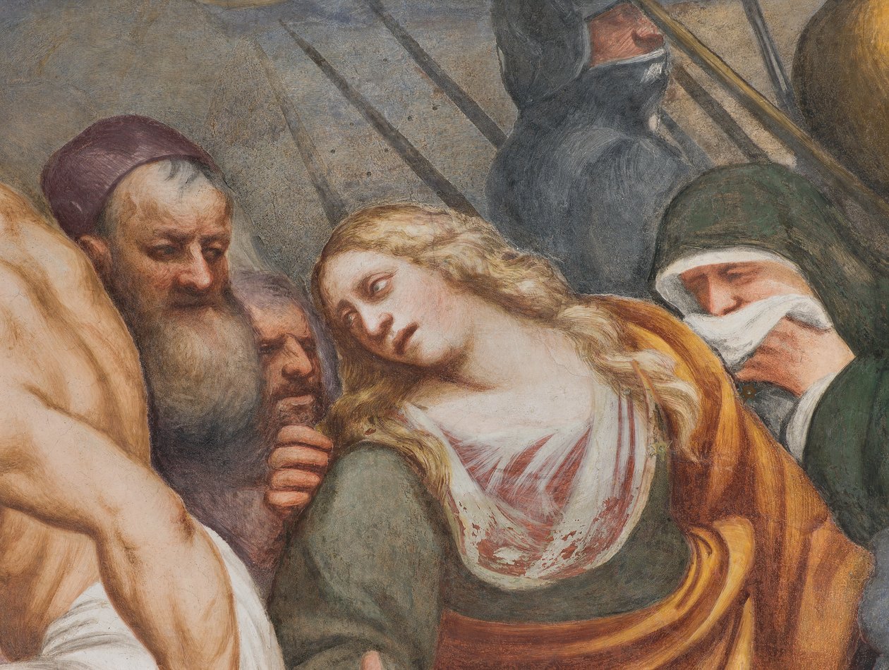 Centralskib, Andet Sydspan, Jesus falder under korset, Il Pordenone af Giovanni Antonio Pordenone