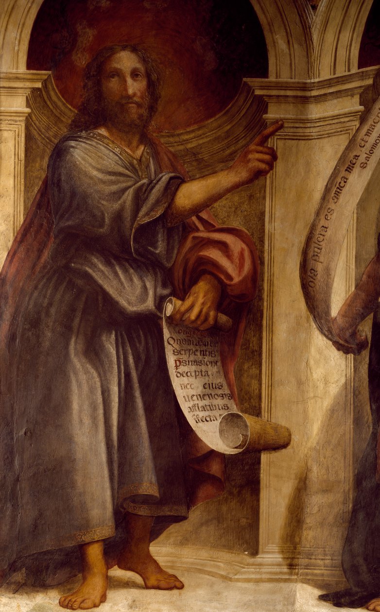 Esajas, detalje fra profeter, fresco, St. Francis Church, St. Anne