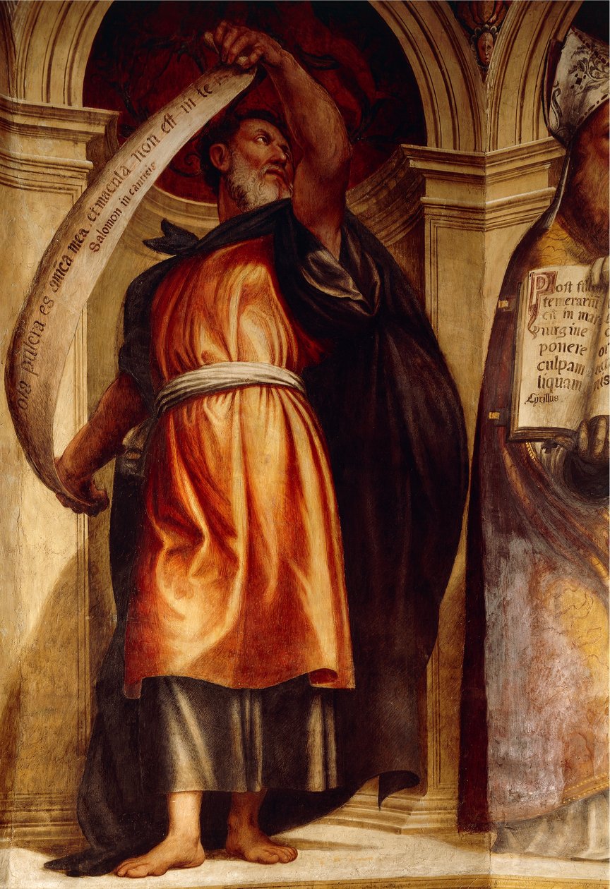 Salomon, Bebudelseskirken, St. Annes Kapel, Cortemaggiore, Italien af Giovanni Antonio Pordenone