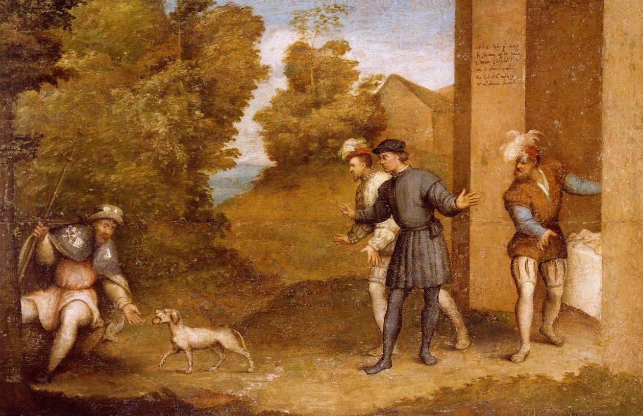 St. Roch fodres af hund, rum af altertavle af St. Gotthard af Giovanni Antonio Pordenone