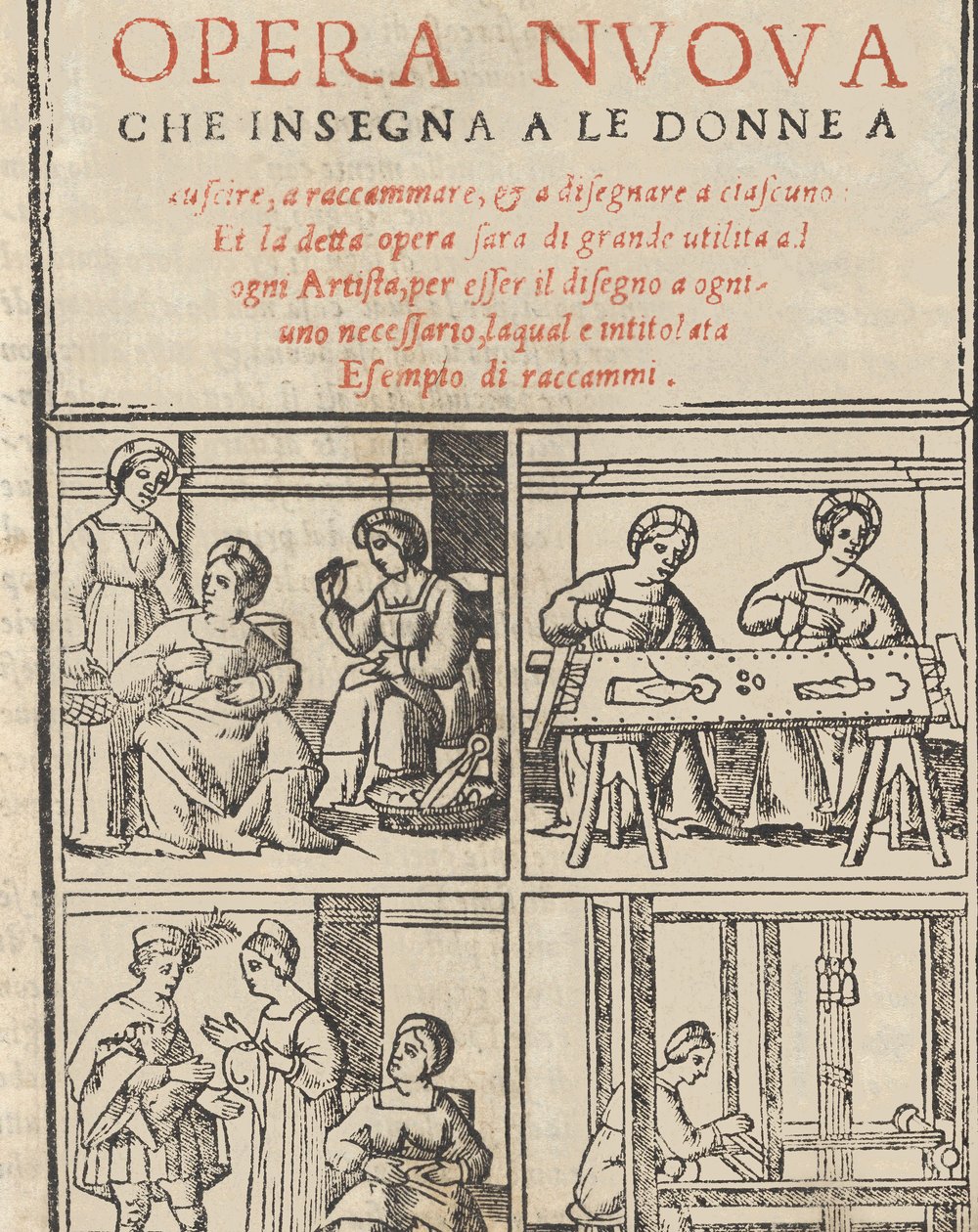 Eksempel på recammi, 1530. af Giovanni Antonio Tagliente