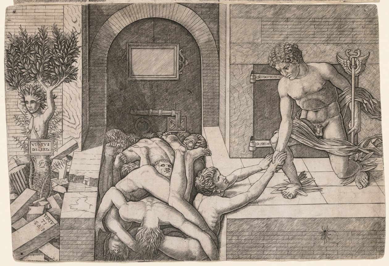 Allegori om menneskehedens redning: Virtus Deserta af Giovanni Antonio da Brescia
