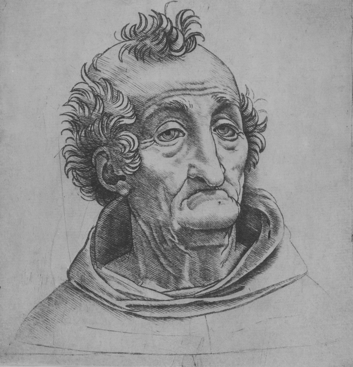 Hovedet af en gammel mand, ca. 1490-1525. af Giovanni Antonio da Brescia