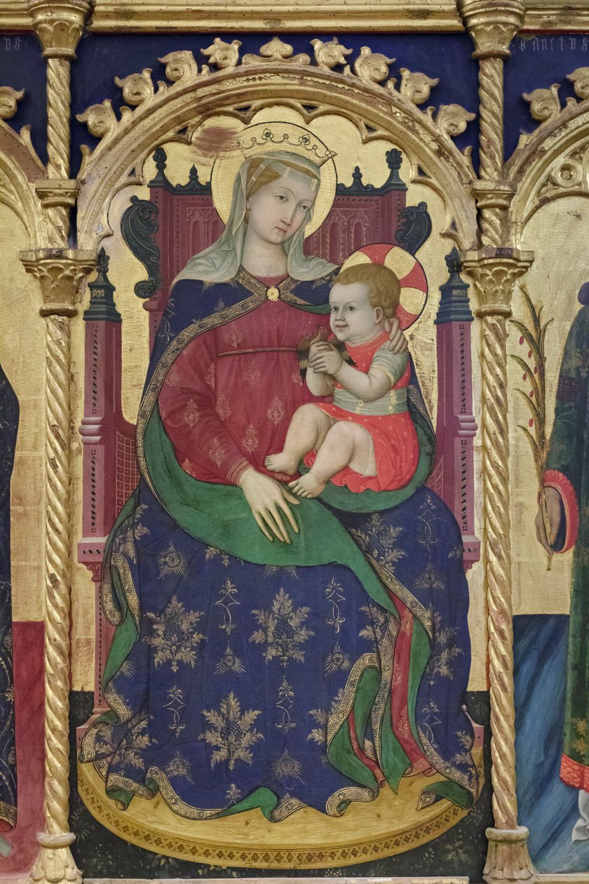 Madonna med barn blandt helgenerne Hieronymus, Benedikt af Giovanni Antonio da Pesaro