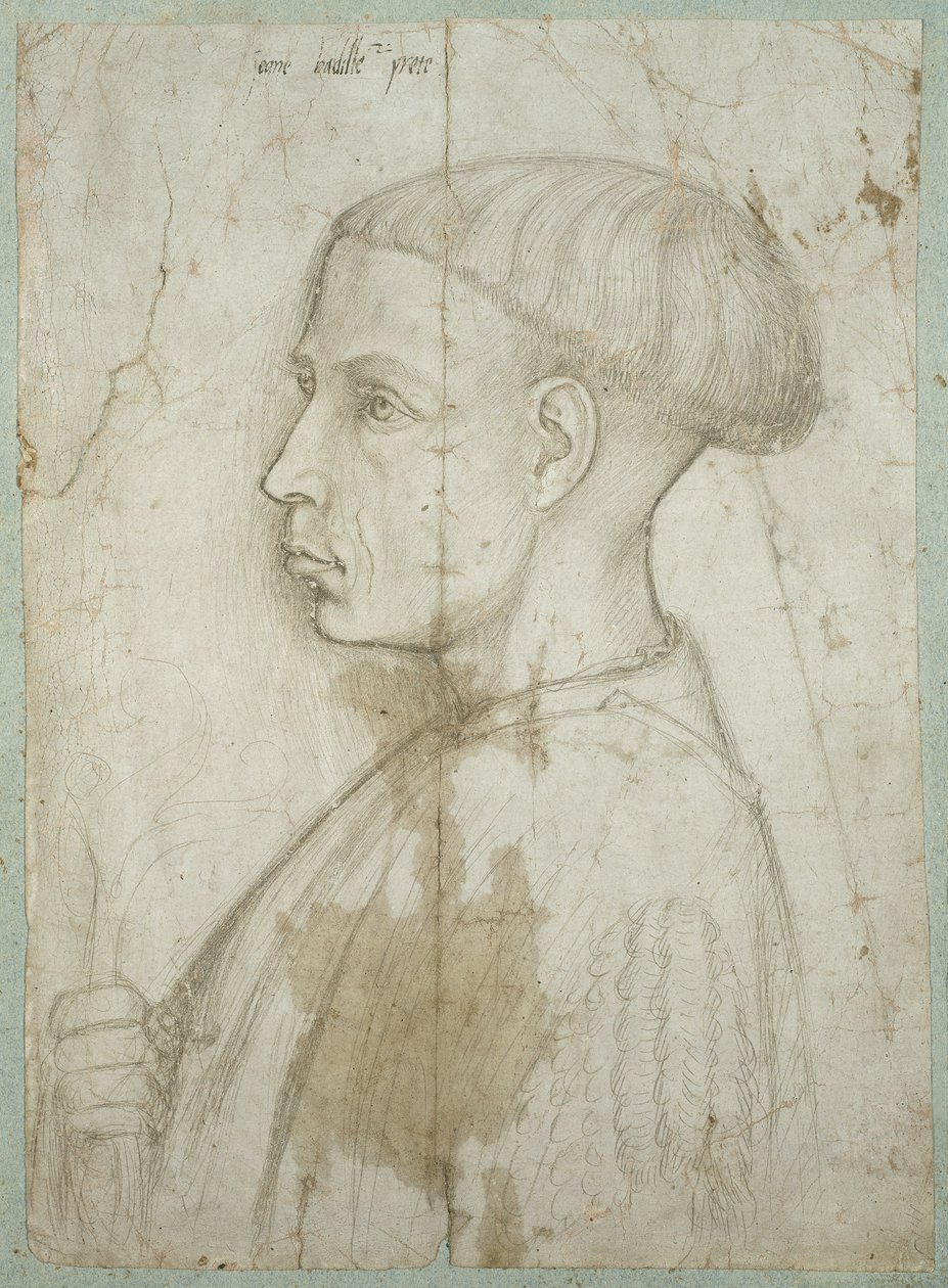 Buste af en ung mand i profil, 1430-40 af Giovanni Badile