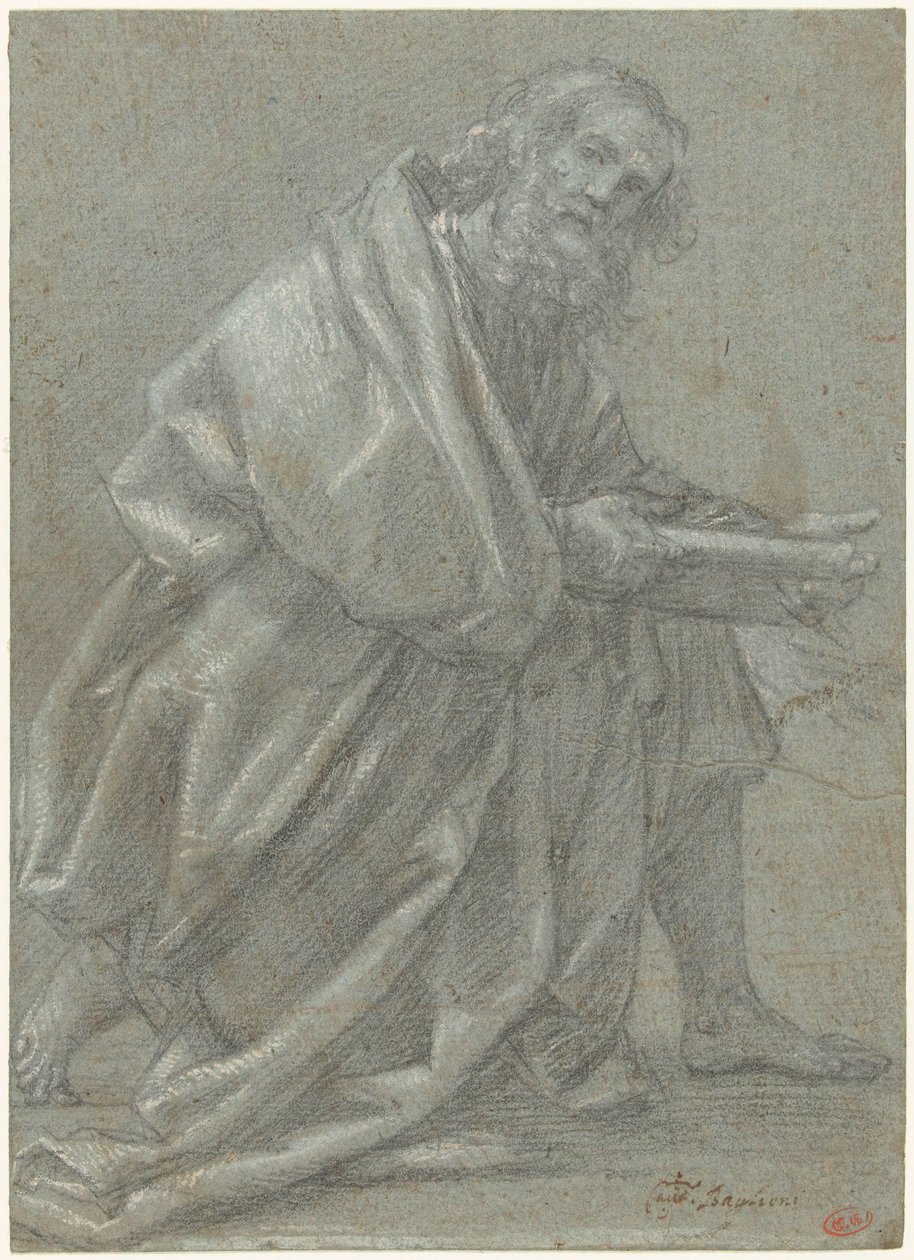 Studie for en knælende apostel af Giovanni Baglione