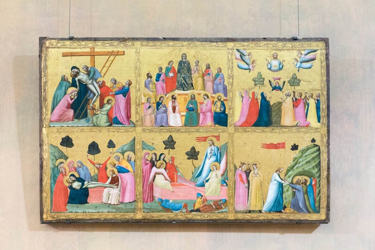 Episoder fra Kristi passion , Giovanni Baronzio, Rimini, aktiv 1343-1345, nationalgalleriet for antikkens kunst, Rom, Italien af Giovanni Baronzio da Rimini