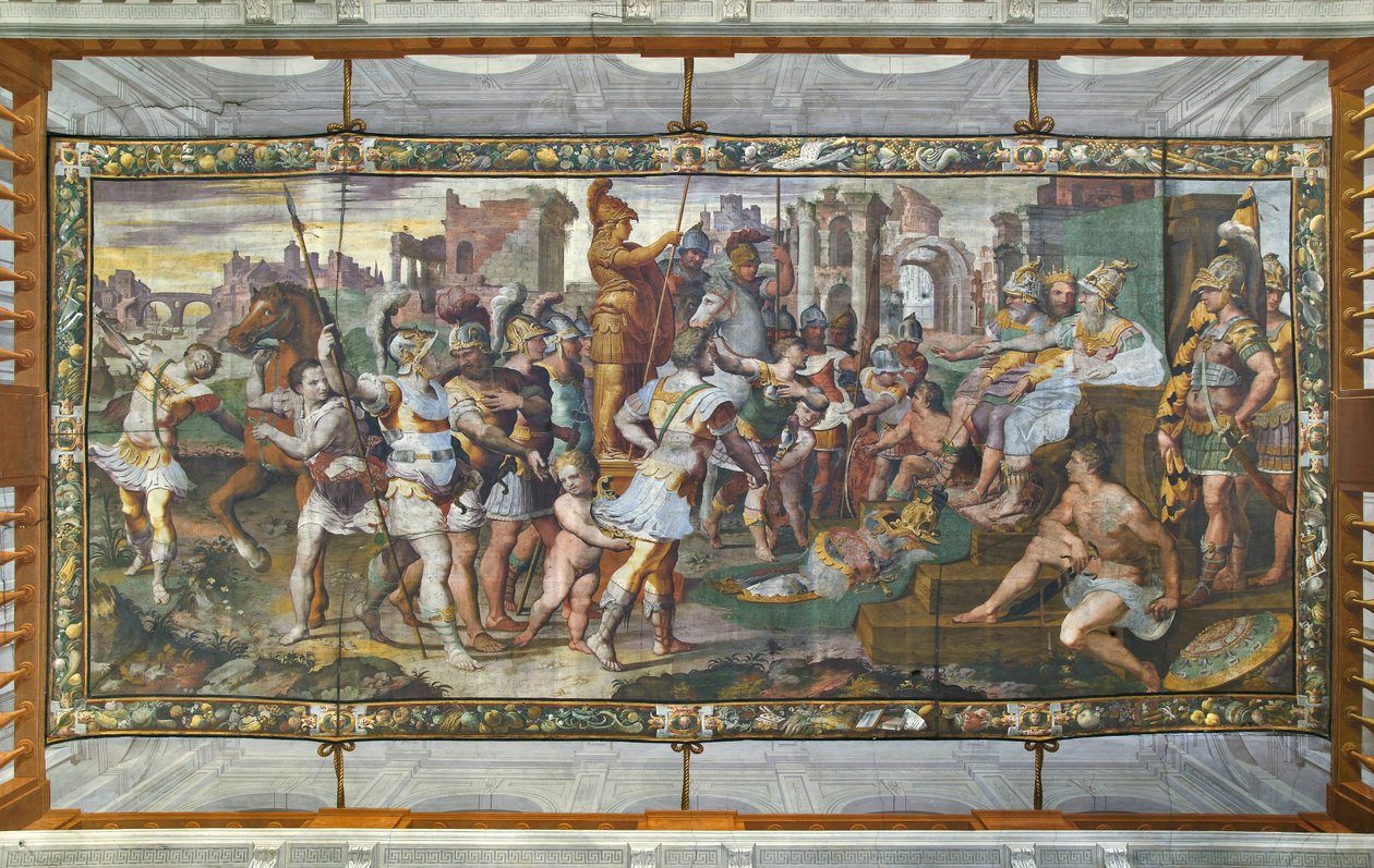 Ulysses og Ajax konkurrerer om Achilleus