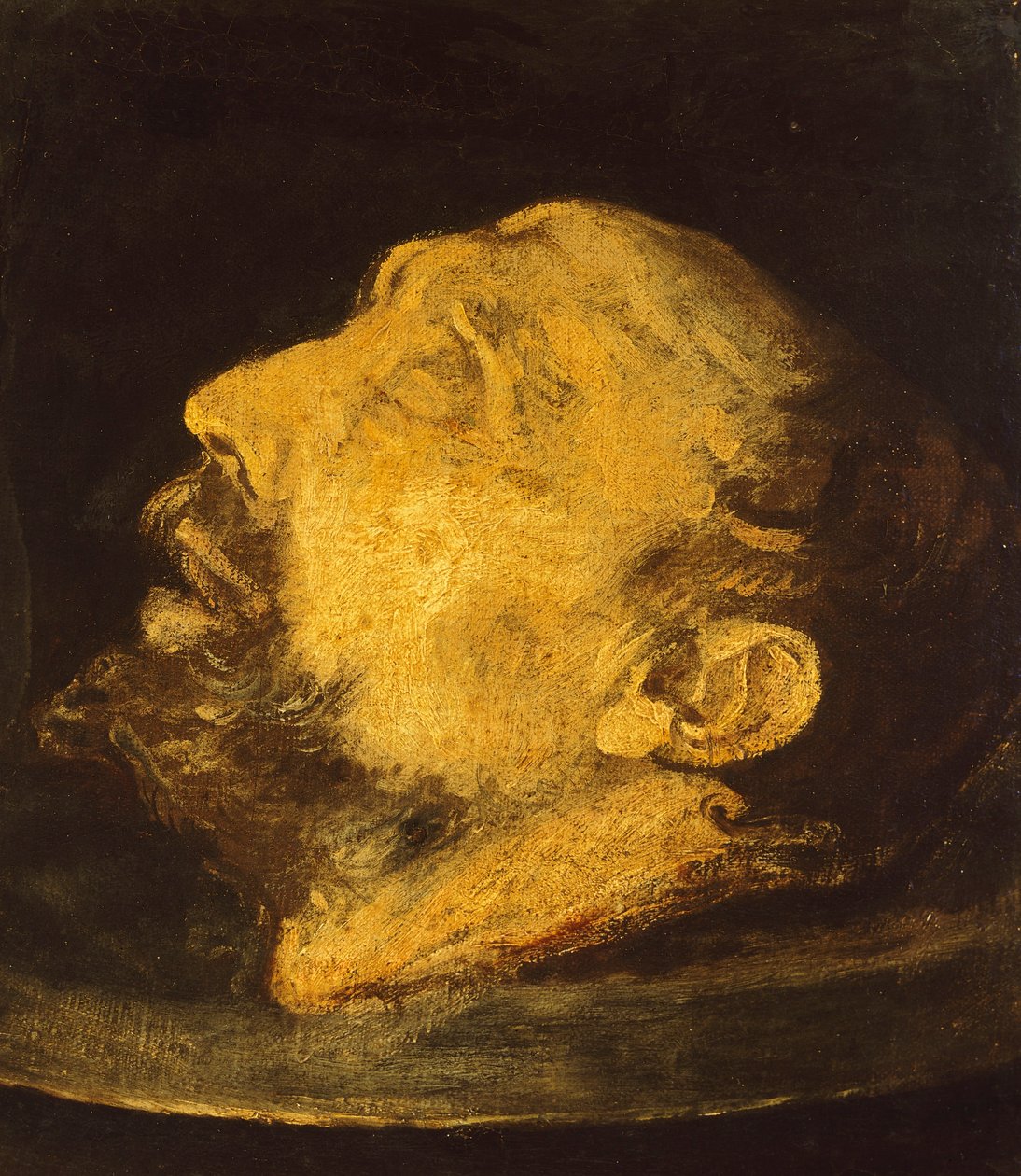 Johannes Døberens hoved på et plateau af Giovanni Battista (1567 1633) Crespi