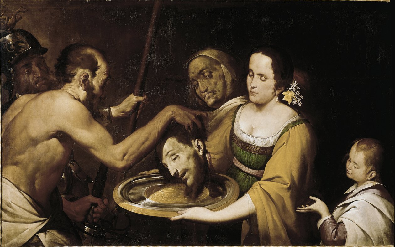 Salome med St John Baptists hoved (olie på lærred af Giovanni Battista  Crespi