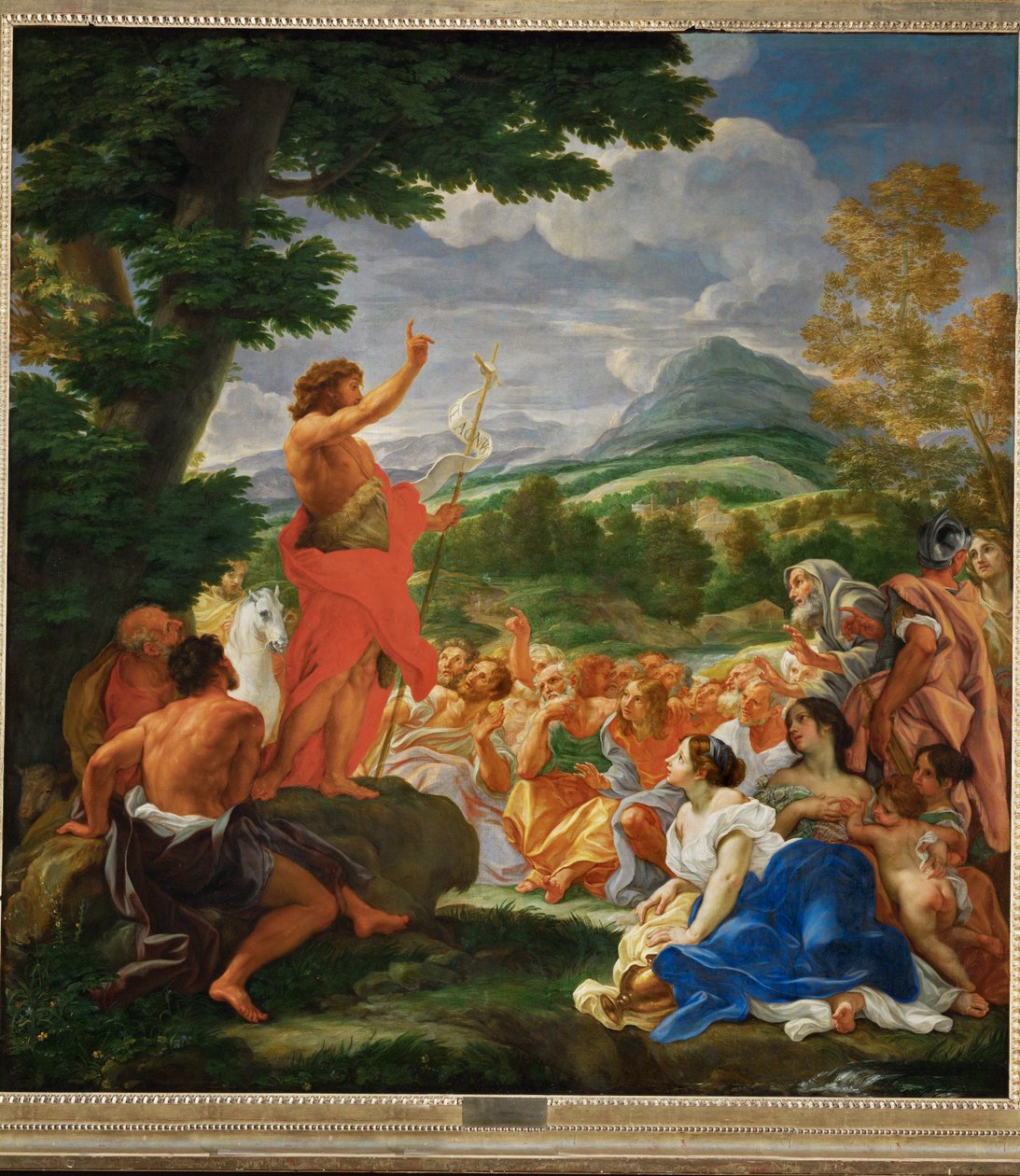 Den hellige Johannes Døberens prædiken ... af Giovanni Battista (1639-1709) Gaulli