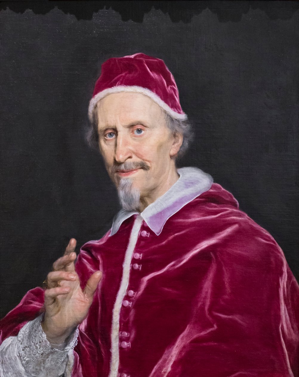 Portræt af Clement IX Rospigliosi i velsignelse af Giovanni Battista (1639 1709) Gaulli