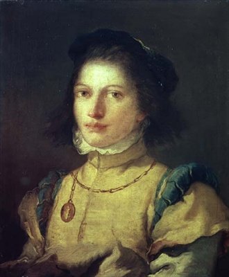 En pige i 1500-tallets sidedragt af Giovanni Battista Tiepolo