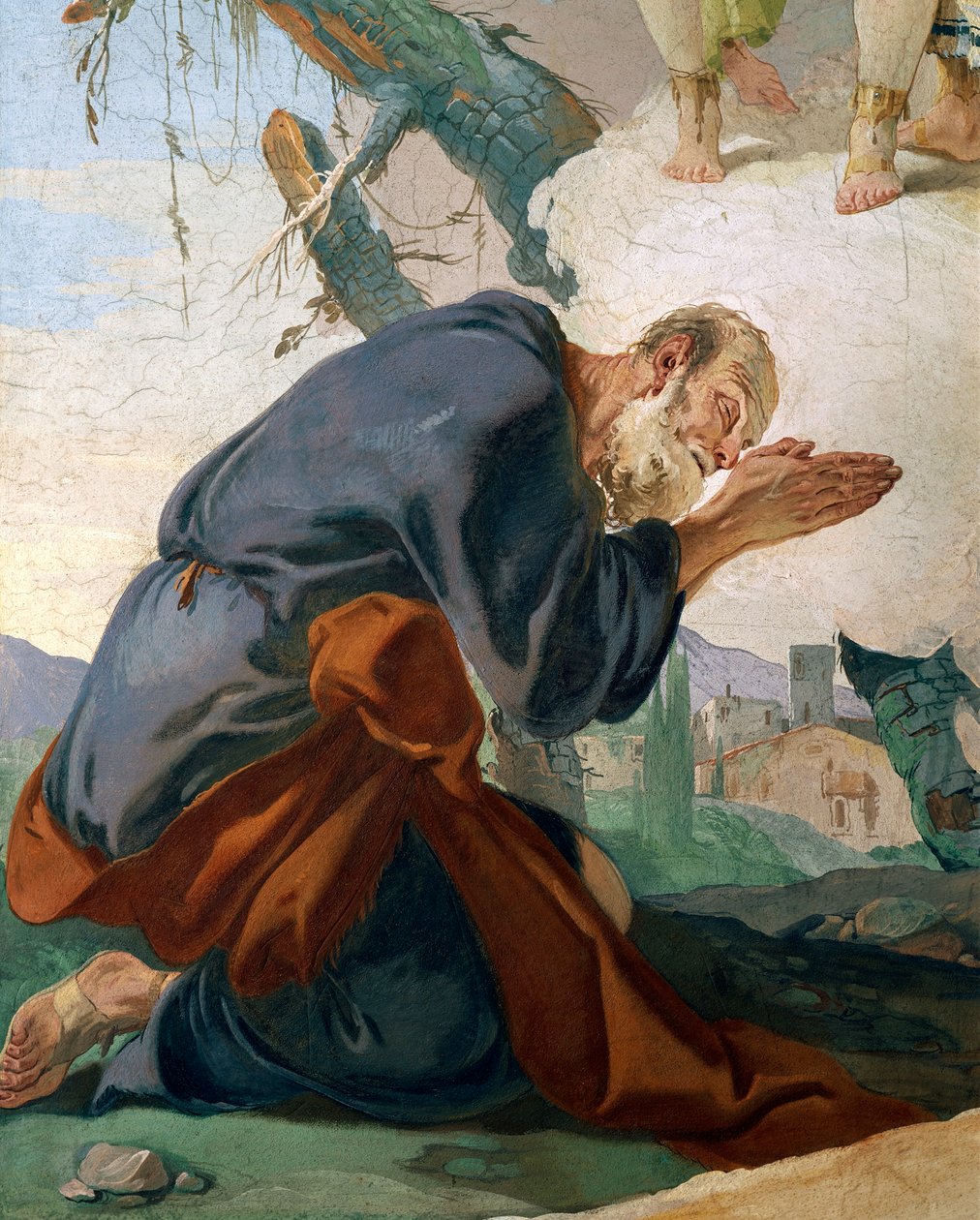 Abraham og englene (detaljer) af Giovanni Battista Tiepolo