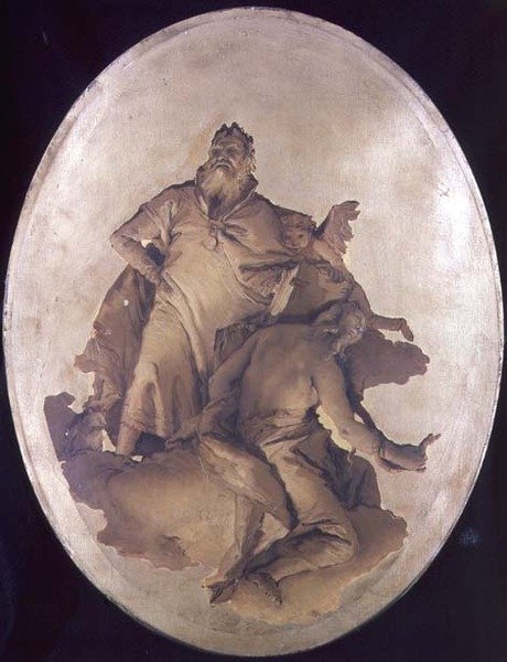 Allegori om fortjeneste og forsigtighed af Giovanni Battista Tiepolo