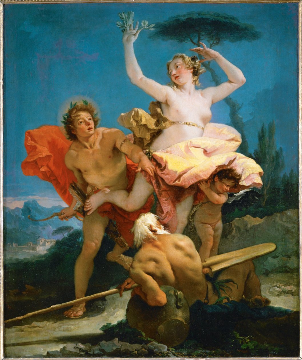 Apollo og Daphne ... af Giovanni Battista (1696 1770) Tiepolo