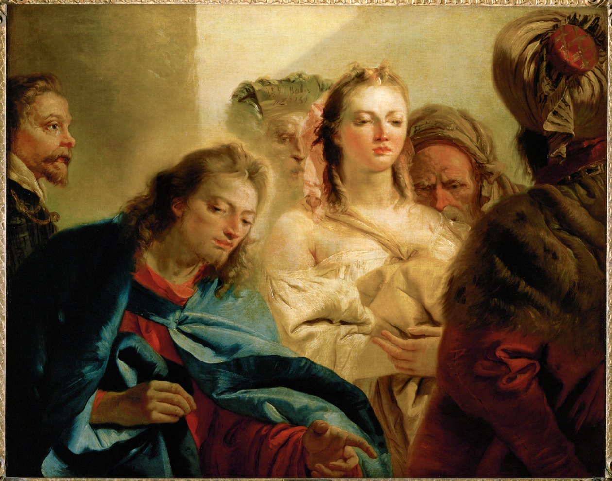 Kristus og ægteskabsbrydersken ... af Giovanni Battista (1696-1770) Tiepolo