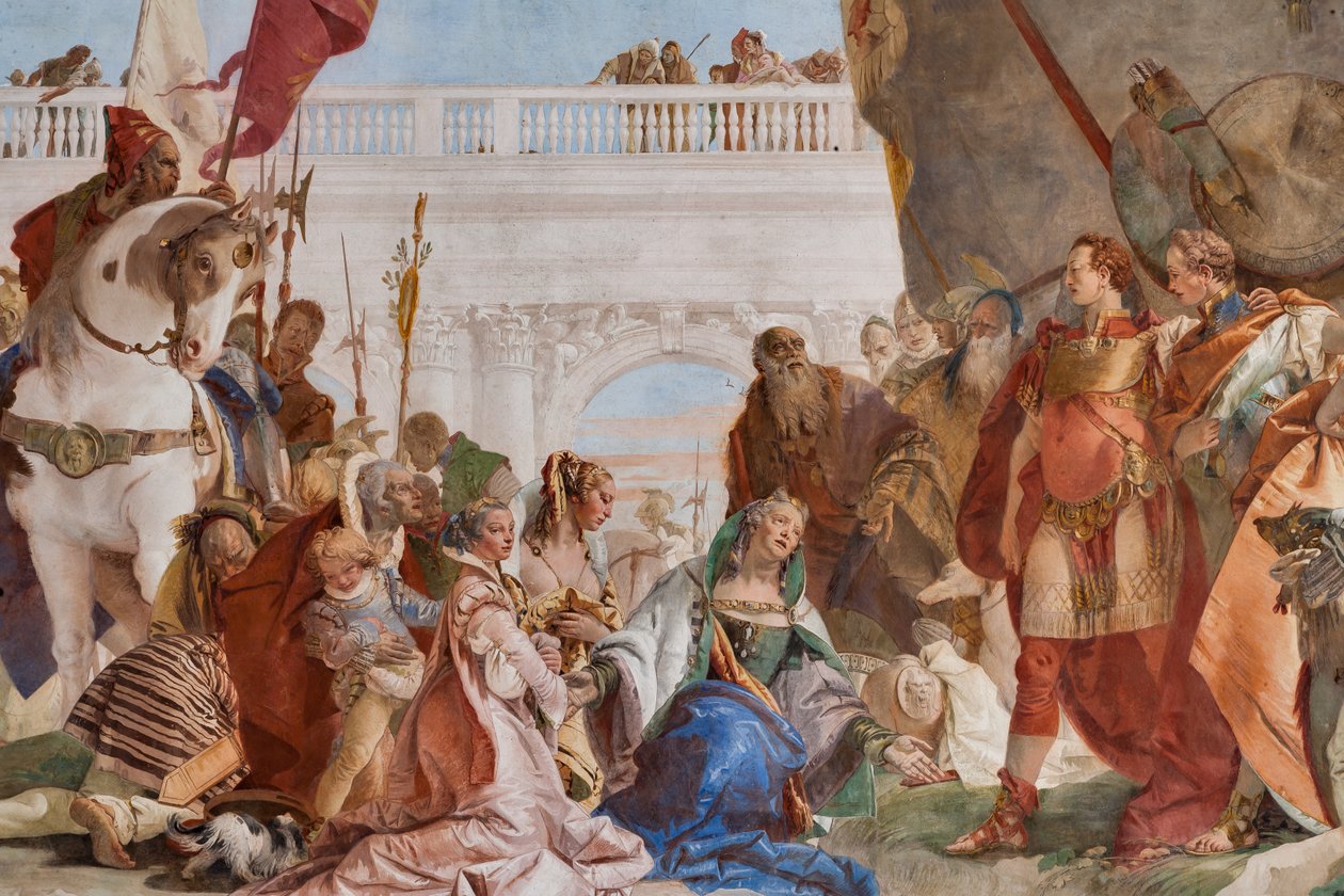 Kontinens af Alexander den Store (detaljer) af Giovanni Battista Tiepolo