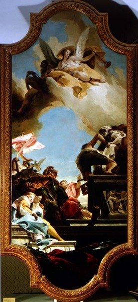 Opførelse af en statue til ære for kejseren af Giovanni Battista Tiepolo