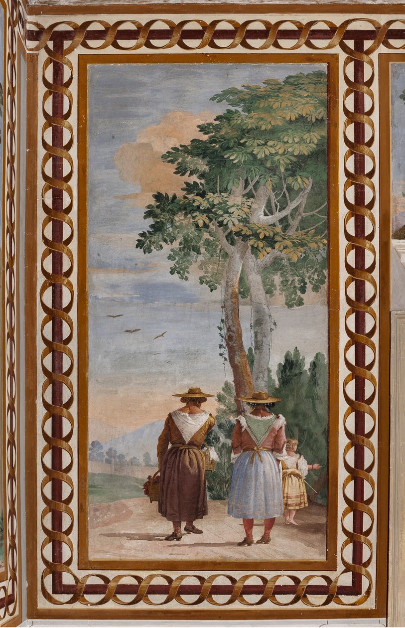 Gæstelogi, Rum for de landlige scener: "Landskab med bønder" af Giovanni Battista Tiepolo