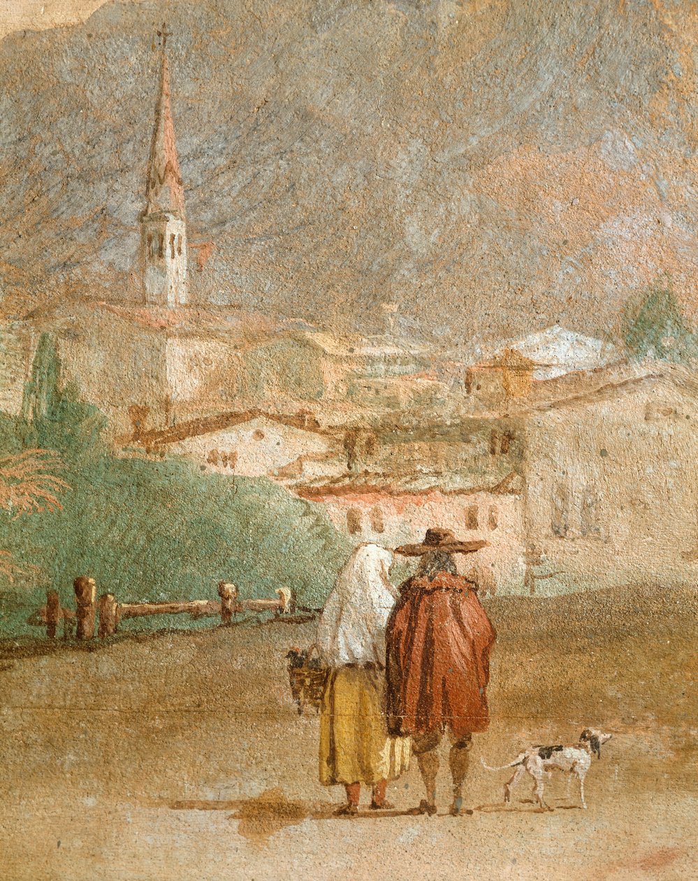 Landskab med Amor af Giovanni Battista Tiepolo