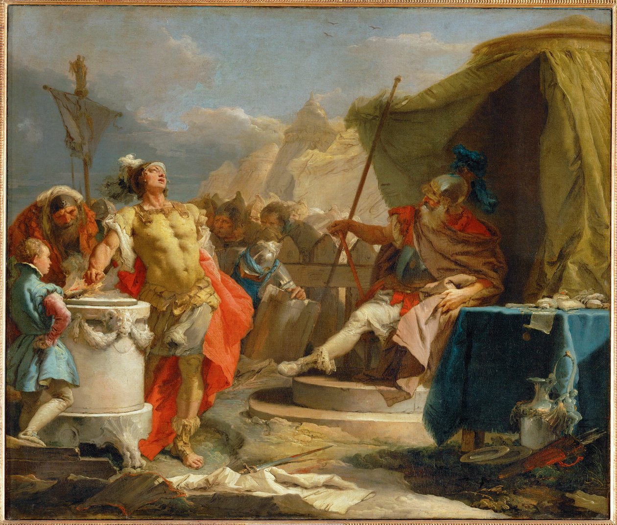 Mucius Scaevola før Porsenna af Giovanni Battista (1696-1770) Tiepolo