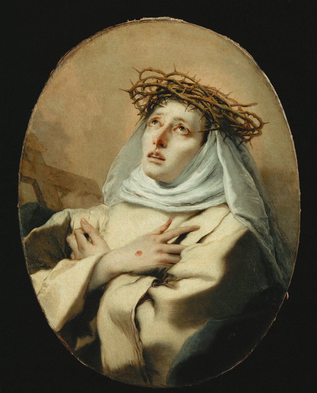 Den hellige Katarina af Siena (maleri på lærred) af Giovanni Battista (1696-1770) Tiepolo