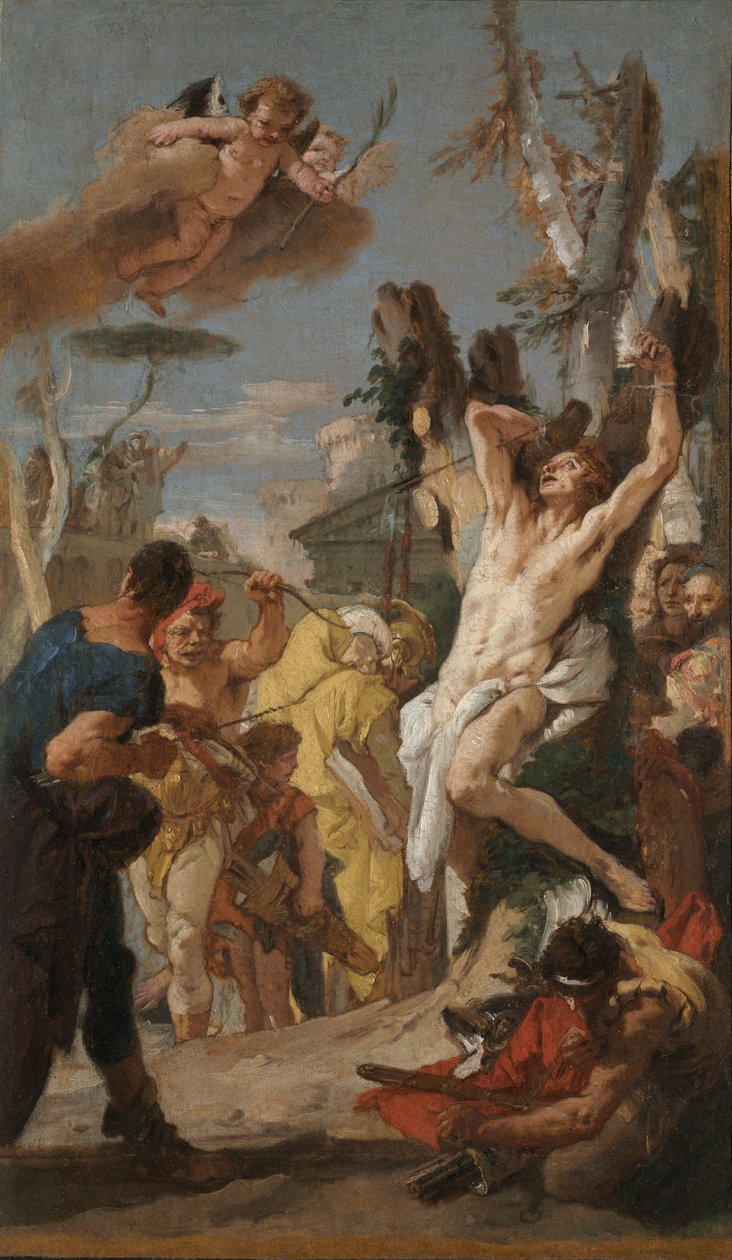 Studie til "The Martyrdom of Saint Sebastian" af Giovanni Battista Tiepolo
