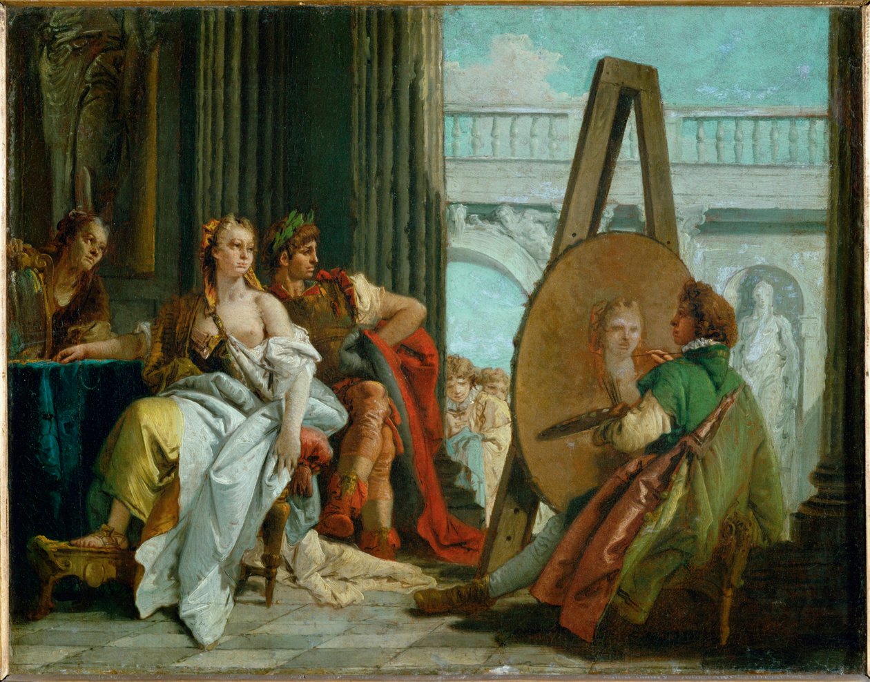 Maleren Apelles, Alexander den Store og Campaspe ... af Giovanni Battista (1696 1770) Tiepolo