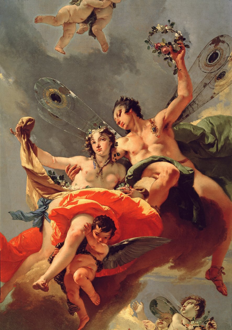 Zephyr og Flora af Giovanni Battista (1696 1770) Tiepolo