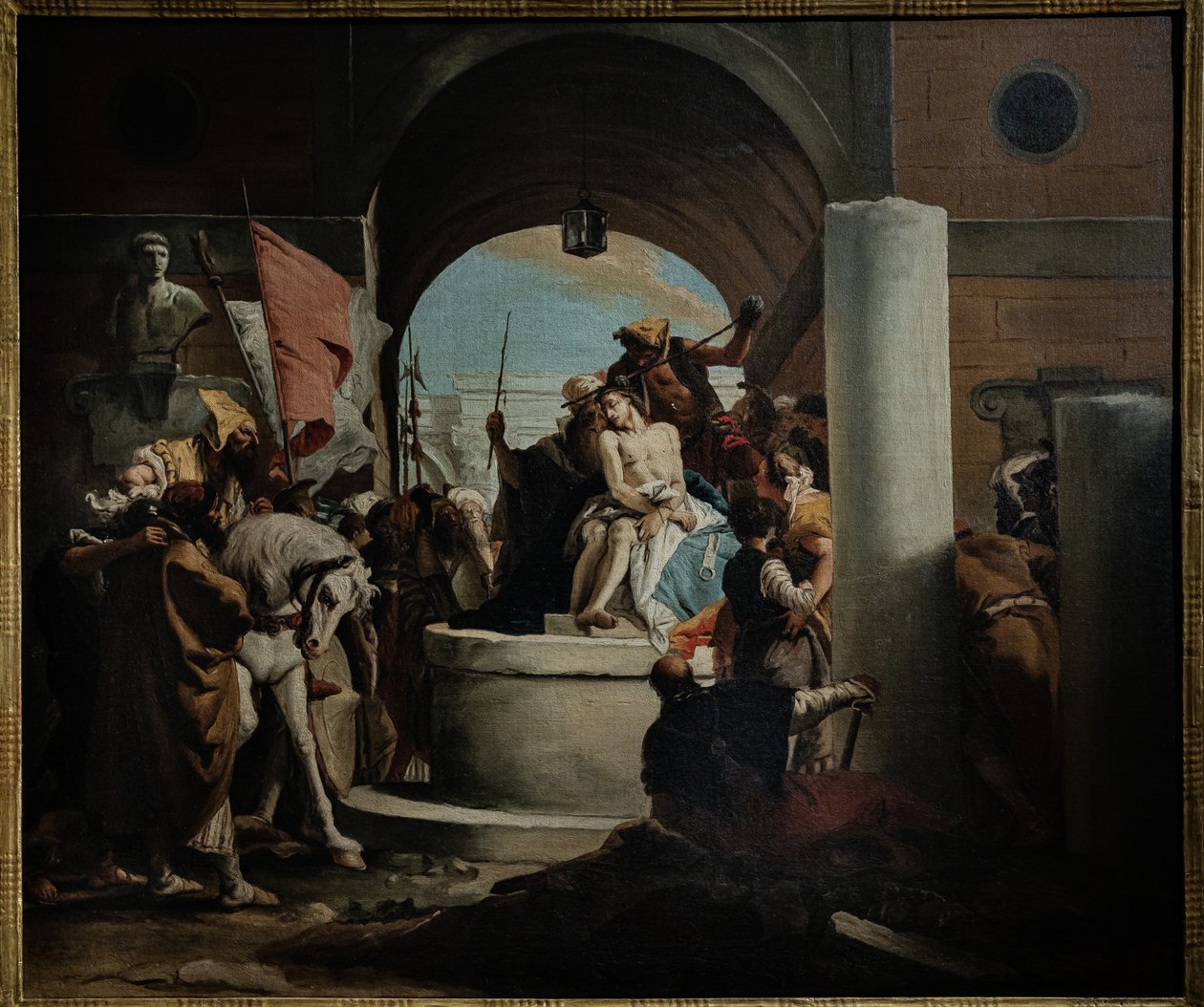 Kopi af The Crowning of Thorns, midten af 1700-tallet (olie på lærred) af Giovanni Battista (1696 1770) (workshop of) Tiepolo