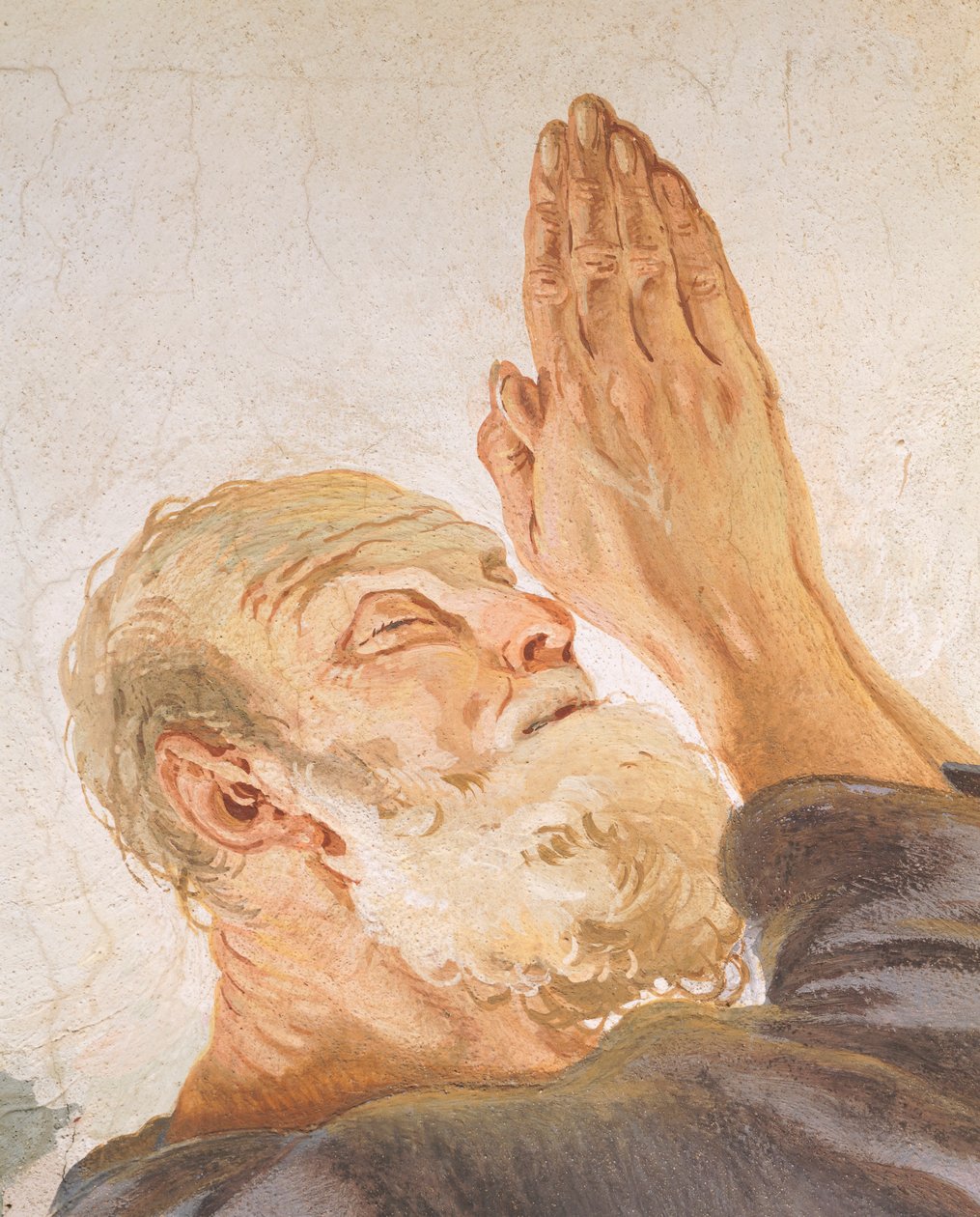 Abraham og engle, af Giambattista Tiepolo (1696-1770), fresco, Detalje, Ærkebiskopspaladset, Udine af Giovanni Battista Tiepolo