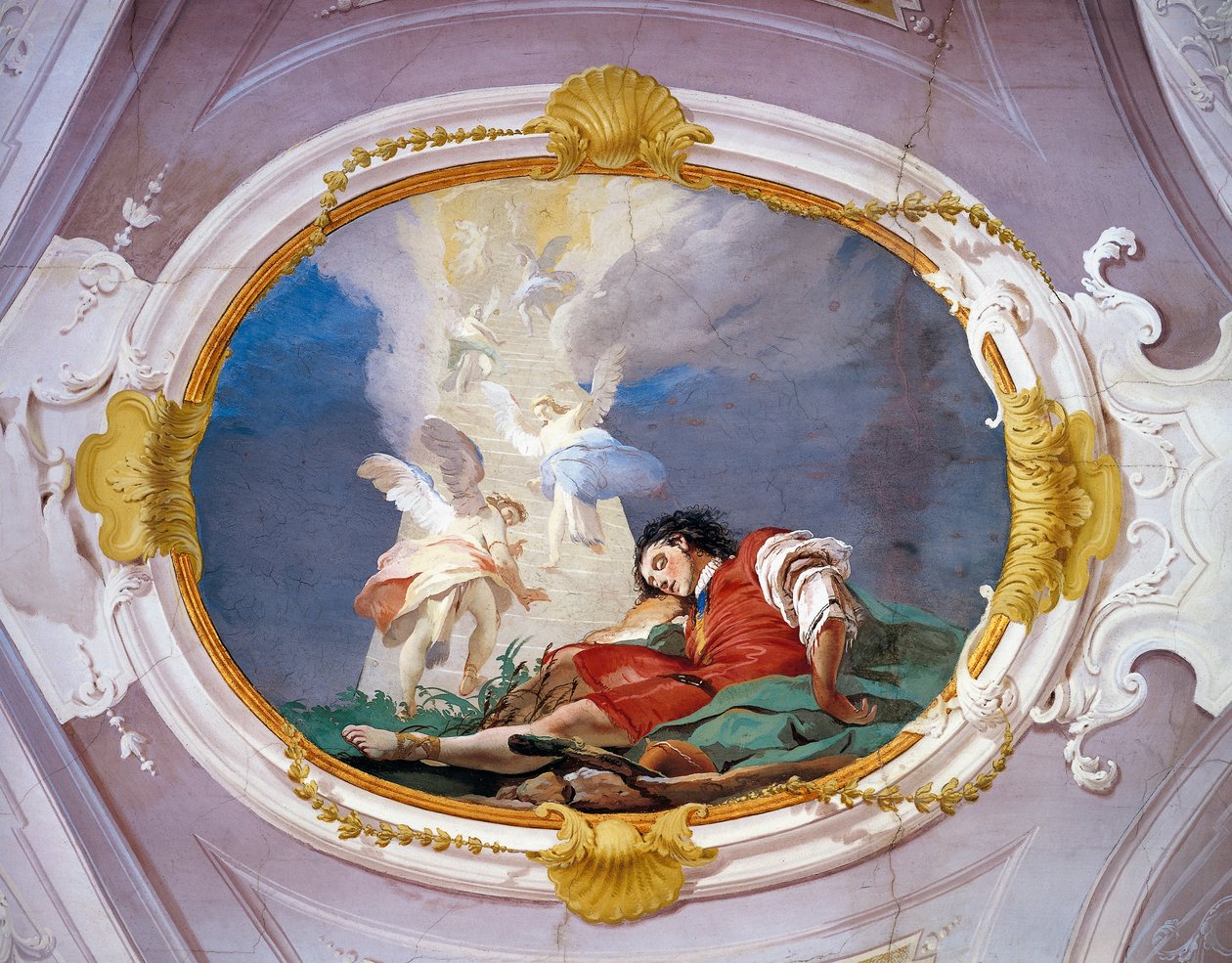 Allegori af Giambattista Tiepolo (1696-1770), frisk, Ærkebispepaladset, Udine af Giovanni Battista Tiepolo