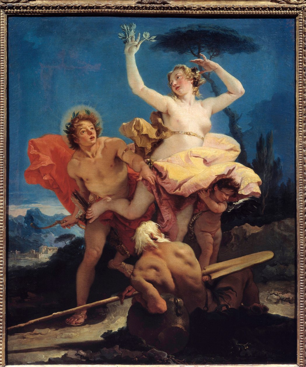 Apollo og Daphne Maleri af Giovanni Tiepolo (1696-1770) 1700-tallet søn. 0,96x0,79 m af Giovanni Battista Tiepolo