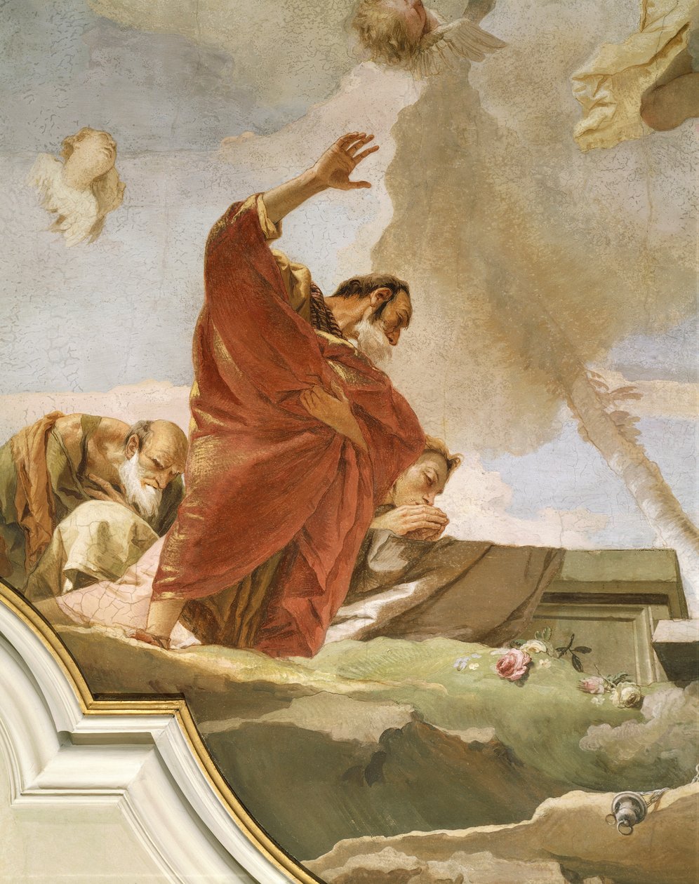 Assumption, af Giovanni Battista Tiepolo (1696-1770), fresco, Detail, Oratory of Purity, Udine af Giovanni Battista Tiepolo